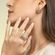 Brinco Ear Hook Dourado Cravejado por Zirconias Incolores - BR01040608DOZI